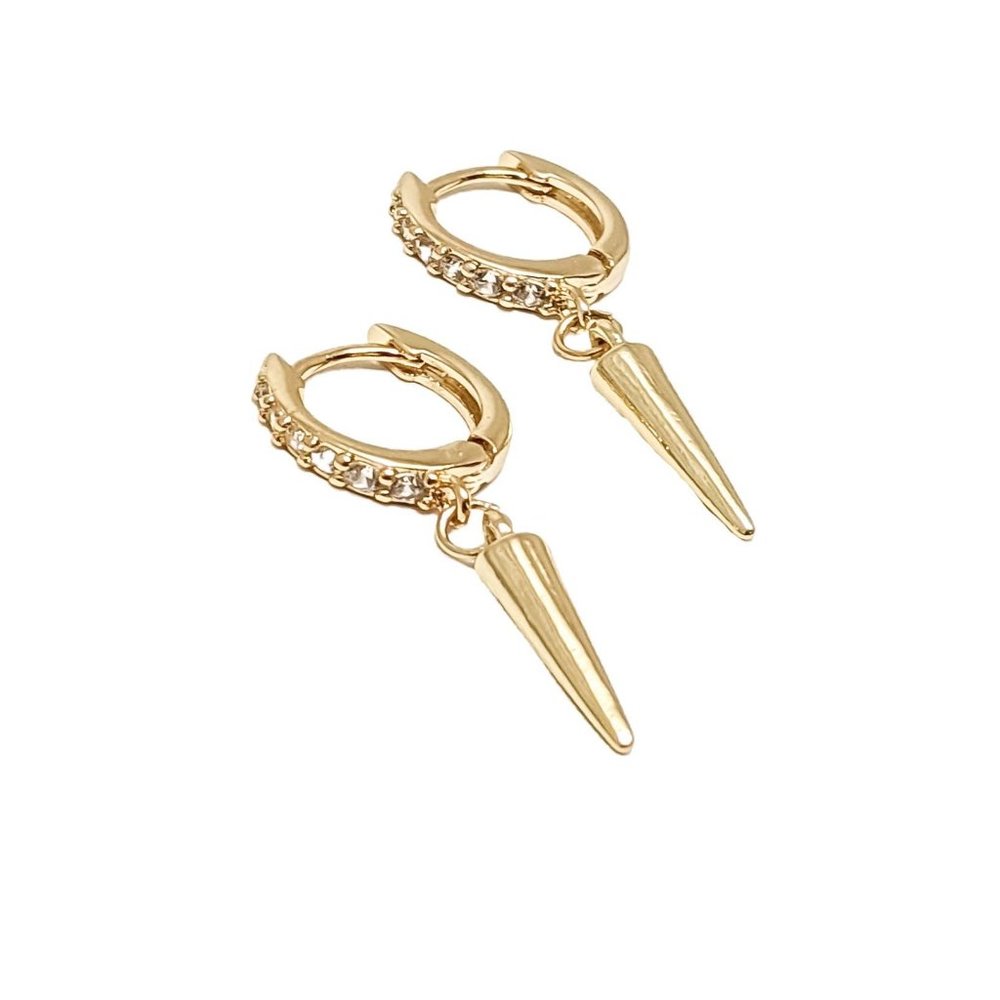 THE LUXE HAVEN Ivette Huggie Earrings, Gold